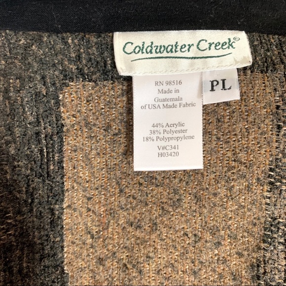 Coldwater Creek Brown/Black Zip Up Blazer - P L - Picture 8 of 8